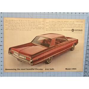 Vintage Print Ad 1964 Chrysler